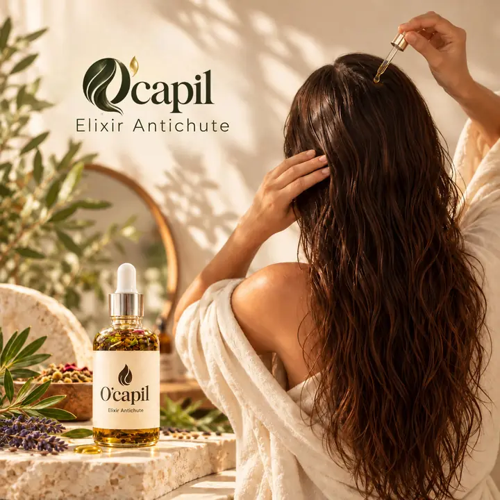 طريقة وضع زيت O'capil ضد التساقط على فروة الراس بالقطارة