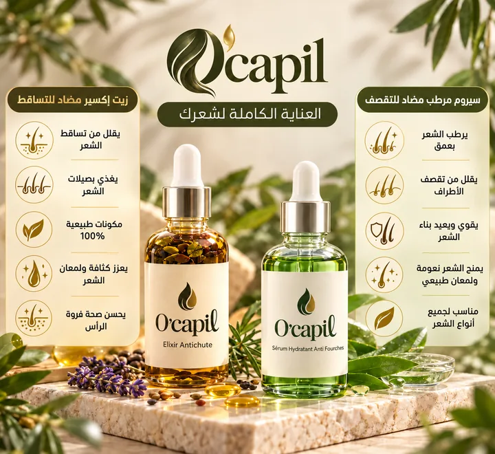 مميزات زيت O'capil ضد التساقط والسيروم المرطب ضد تقصف الأطراف